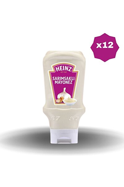 Heinz SARIMSAKLI MAYONEZ 400 GR X 12 ADET X 12 Paket