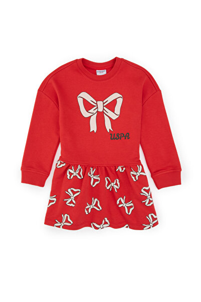 U.S. Polo Assn. Girl's Red Knitted Dress 50318063-Vr030