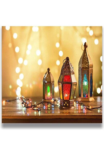 Viviana Ramadan Kareem style art panel unframed multicolor 20x20 cm