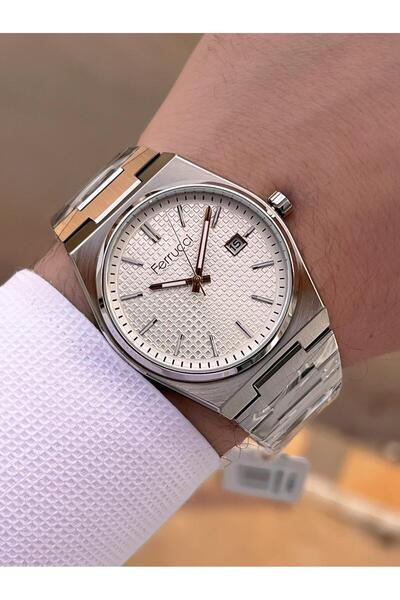 Ferrucci Steel Cord Calendar Dial 2 Years Warranty 3Atm Water Resistant Men's Wristwatch F.U3625.01