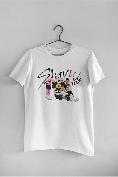 barsdepo Tricou cu imprimeu StrayKids, Tricou oversize unisex pentru copii/ad...