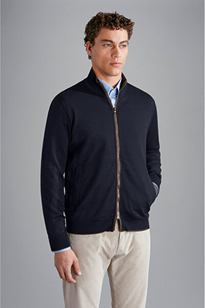 PAUL&SHARK MEN'S ZIPPED PULLOVER C.WWOOL