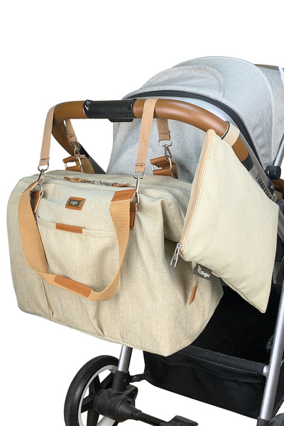 Stylo Mother Baby Care Women's Shoulder Bag Venice & Duo Mother Baby Care Backpack Set-Beige