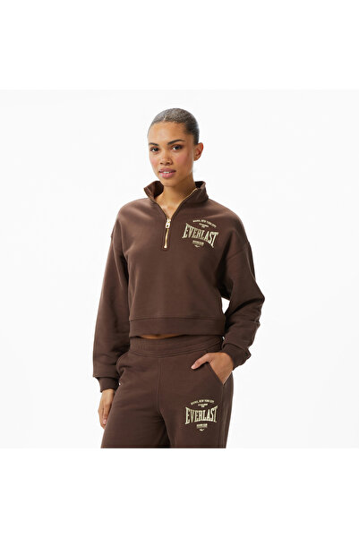 EVERLAST Γυναικείο φούτερ καφέ Bronx NYC