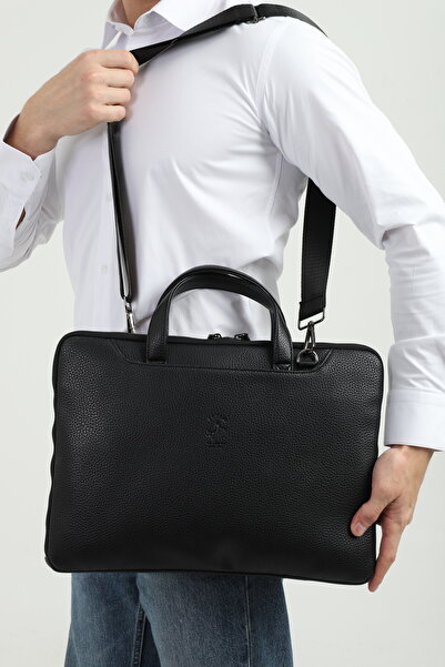 en deri Black MacBook and Notebook 13-14 Inch Compatible Laptop and Briefcase