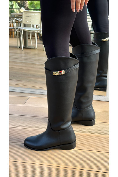 Letafia Μπότες με λεπτομέρεια από δερμάτινο κορδόνι Pensa