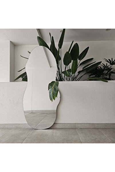 Muummirror 180x80 cm Asimetrik Çerçevesiz Boy Aynası - Dekoratif Asimetrik Şe...