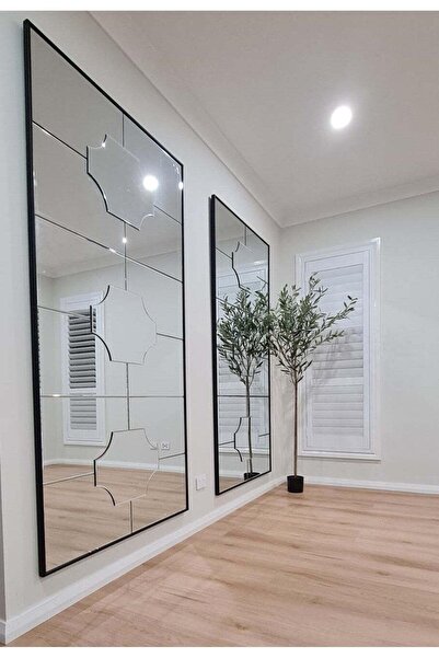 Muummirror 200x100 cm Geometrik Özel Boy Aynası - Mtal Çerçeveli Geometrik Şe...