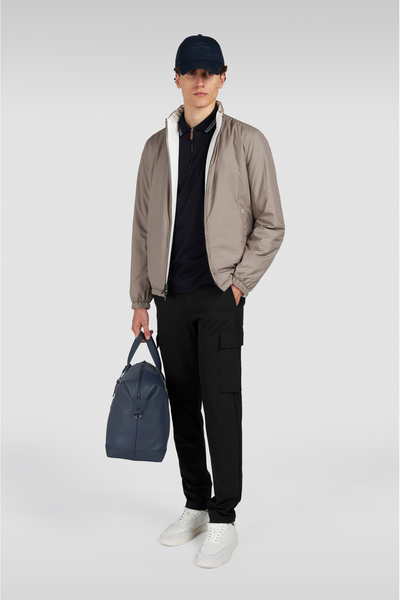 PAUL&SHARK Men's Hidden Zip Side Pocket Stretch Nylon Cargo Black Pants 14314097-011