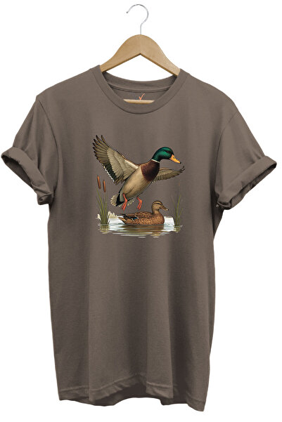 WİDİ Hunting Hunting Mallard Duck Hunting Reedbed Printed Tshirt