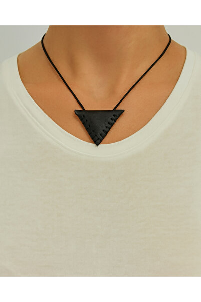 Bilenler قلادة ديكميلي مثلثة الشكل – قلادة للصلاة الروحية بخيط أسود للتعليق على الرقبة، تصميم مثلث خاص من ديكميلي