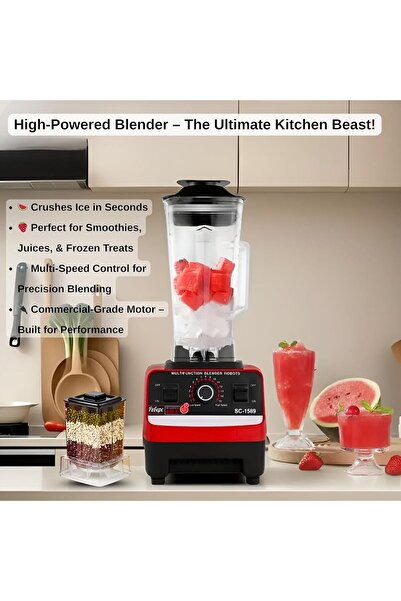 Generic Silver Criest 4500W Commercial Blender SC-1589 - 2-in-1 Juicer & Mixer