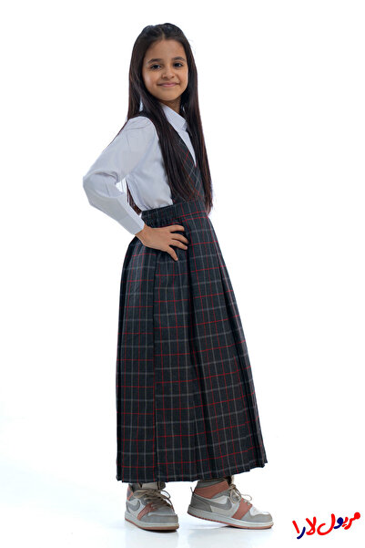 maryool lara مريول رصاصي احمر كاروهات بقصة اكس موديل X