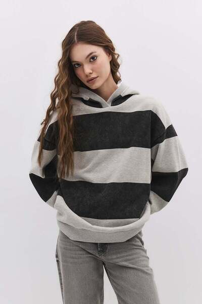 No Matter What Gestreifter Hoodie