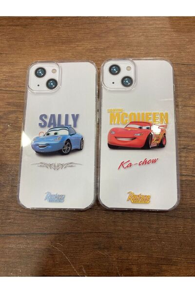 Newon iPhone 13/14 Sally Mc Queen Lightning Printed Couple Case (2 Cases)