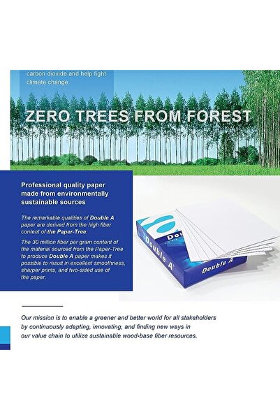 DOUBLE A - Premium Printer Copy Paper, Size A5 (148x210mm), GSM 80, 500 Pages Ream, White