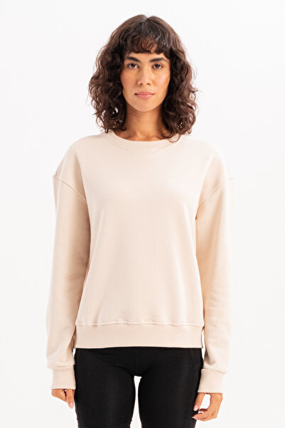 JUSTEVER Damen-Sweatshirt-Trainingsoberteil mit Rundhalsausschnitt und normaler Passform