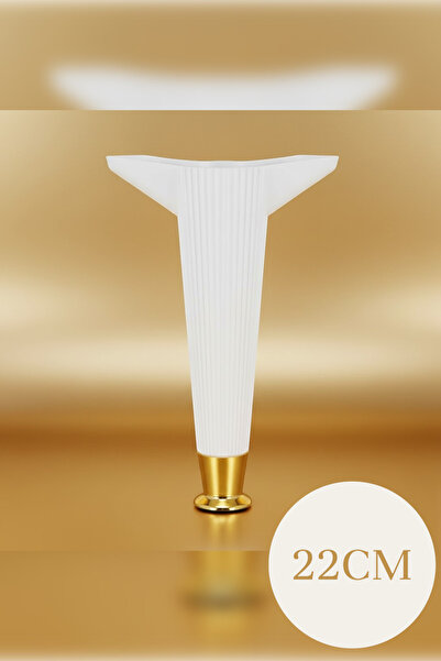 MH MiniHediye Furniture Sofa Armchair Tv Unit Leg 22 cm Cantilever Legs (White-Gold)