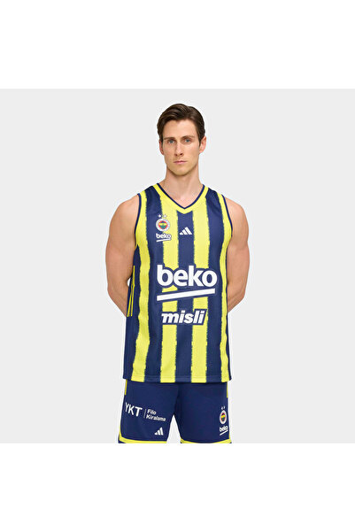 adidas Fenerbahce Basketball 25/26 Men's Yellow/Navy Blue Home Jersey