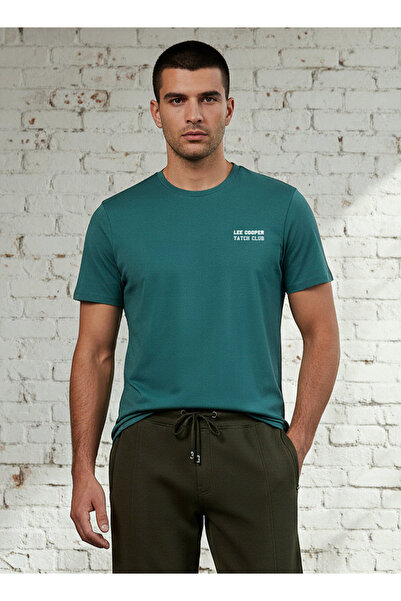 Lee Cooper تي شيرت رجالي بقصّة عادية ورقبة دائرية وأكمام قصيرة وطبعة جرافيكية