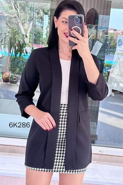 İnce Topuk Basen Kaplayan Blazer Jacket 6K286