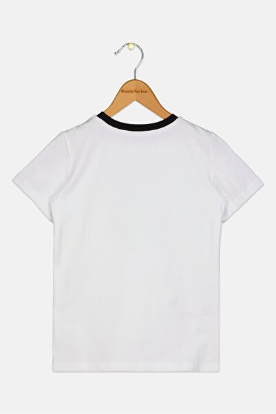 Choupette Kids Boy Graphic Print Short Sleeve T-Shirt, Off White