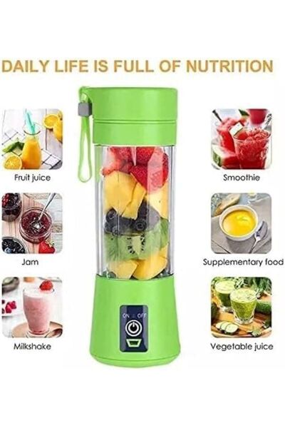 DLC Portable rechargeable blender with USB port, mini personal blender, small travel fruit juicer with a 380ml capacity