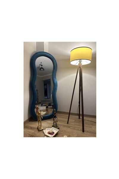 Muummirror Dalga Desenli Kumaş Çerçeveli Boy Aynası 1 - 180x70 cm