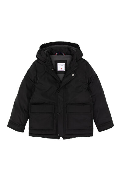 U.S. Polo Assn. Boy's Black Coat 50312105-Vr046