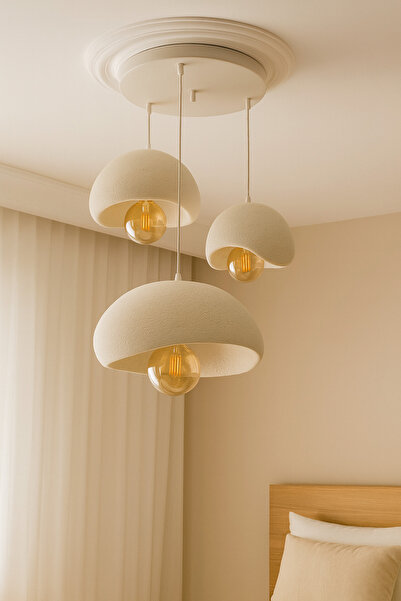 Mosso KAYA Trio 3’lü Modern Sarkıt Avize – Mat Beyaz