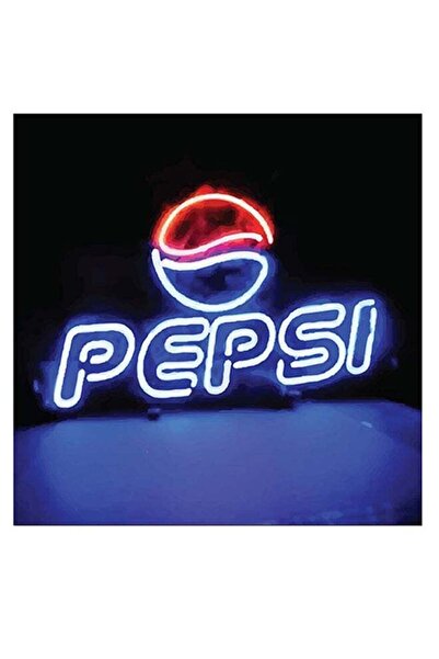 Drub Alabdaa لوحة فنية نيون بتصميم بيبسي من أتيك - أزرق/وردي/أحمر 30×30 سم