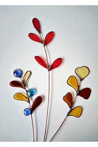 anonim 3 lü Vitray Cam Çiçek