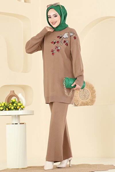 ModaMerve Pul İşlemeli Triko Takım 1101MT581-MS Vizyon