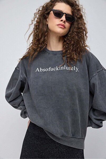 No Matter What Oversize-Sweatshirt mit Rundhalsausschnitt