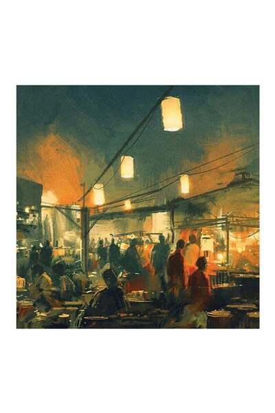 Sasb frameless wall art panel multicolor 20x20 cm