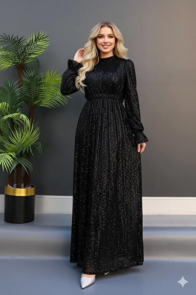 Elbee Fashion Woman Sequin Sequin Evening Dress