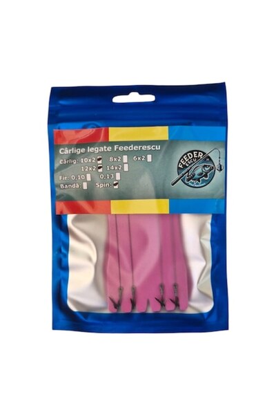 OEM Pre-tied Feederescu M10 and M12 Curved Hooks with Swivel