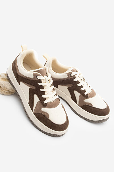 Marjin Women's Sneaker High Sole Sports Shoes Aryan Brown