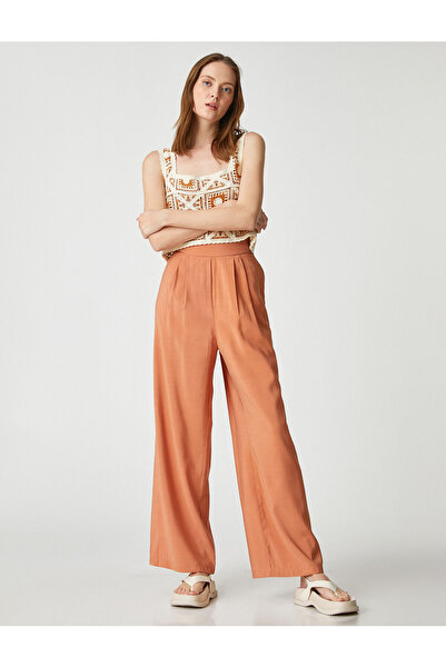 Koton Pleated Wide Leg Trousers