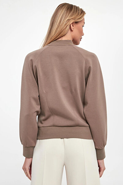 Armani Exchange Women's Regular Fit Crew Neck Long Sleeve Brown Sweatshirt Xw000804 Af16111-U6242