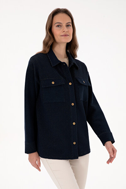 U.S. Polo Assn. Women's Navy Blue Knitted Shirt 50314224-Vr033