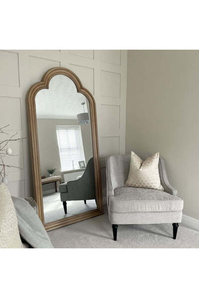 Muummirror 170 x 80 cm Kemerli Dekoratif Etnik Boy Aynası - İskandinav Doğal ...