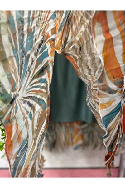 edu collection Patterned Chiffon Bohe Bell Skirt with Lining