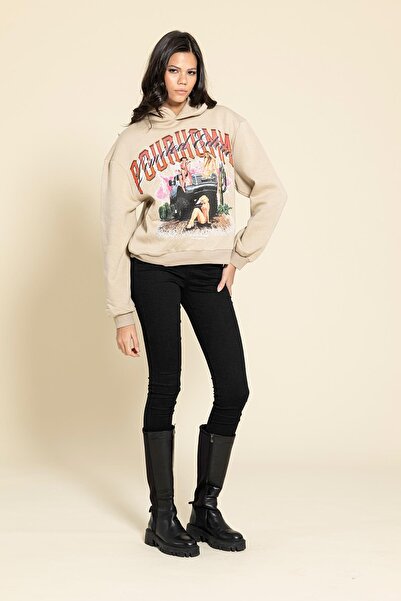 FOR YOU MODA Oversize-Hoodie mit Steinmuster