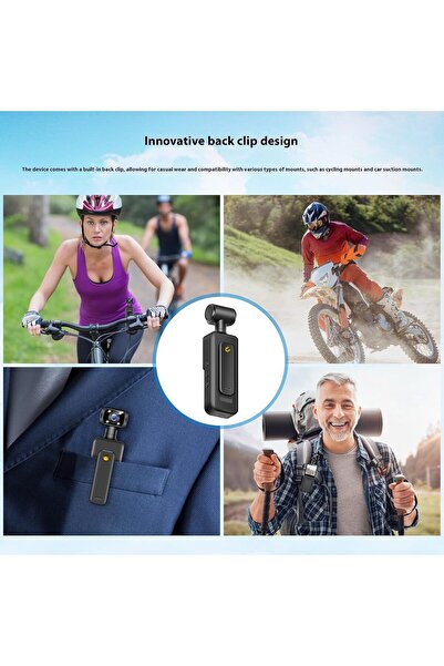 HYX Wearable 4K Body Camcorder Compact 180° Rotating Lens Portable Cycling Travel Sport Recorder
