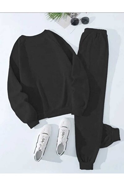 tkn your style Leopard Ribbon Bottom Top Set Fashion Print Design Trend Crew Neck Sweatshirt