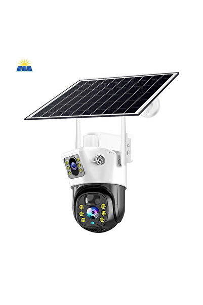 V380 Pro V380 Dual Len 6MP Solar Battery Powered Camera VCS09 CCTV Wireless 4G IP PTZ Waterproof Dual Lens