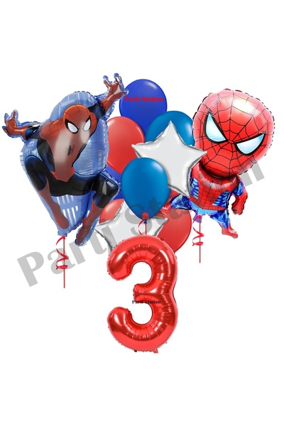 Parti Station مجموعة بالونات سبايدر مان لعمر 3 سنوات، مجموعة بالونات أفنجرز س...