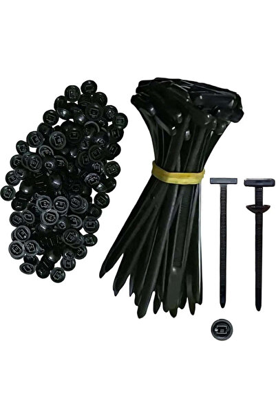 OEM Set of 100 Reusable Automotive Cable Ties with Pin & Button – For Quick Repairs