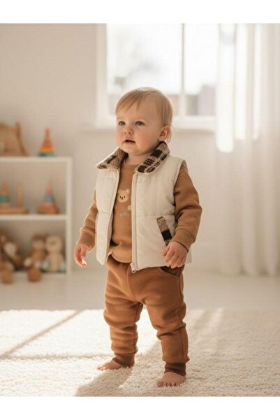 Zekids Baby Boy Vest Set 3-Piece Tracksuit Set